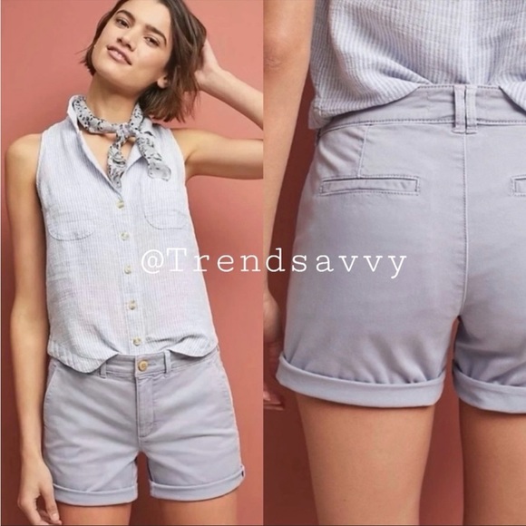 Anthropologie Pants - ANTHROPOLOGIE RELAXED SHORTS ROLLED HEM LAVENDER SIZE 30 NWT